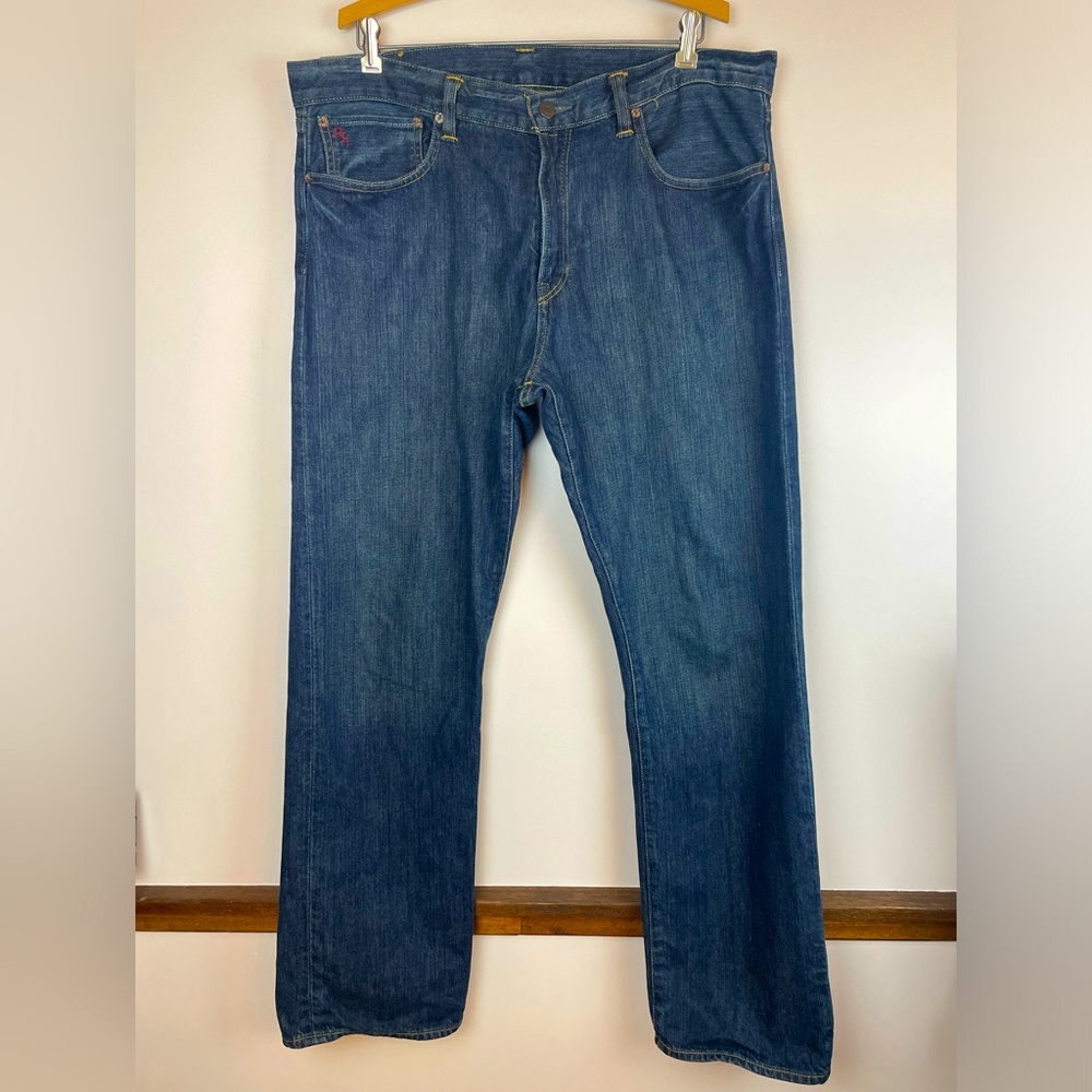 Polo Ralph Lauren Jeans Mens 36X32 Classic Fit 867 Straight Dark Blue Denim Wash